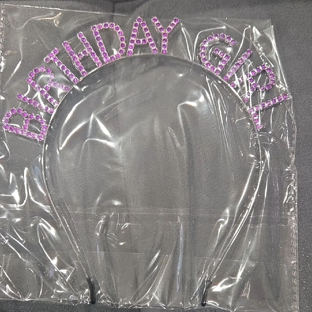 Purple Birthday Girl Sash and Headband